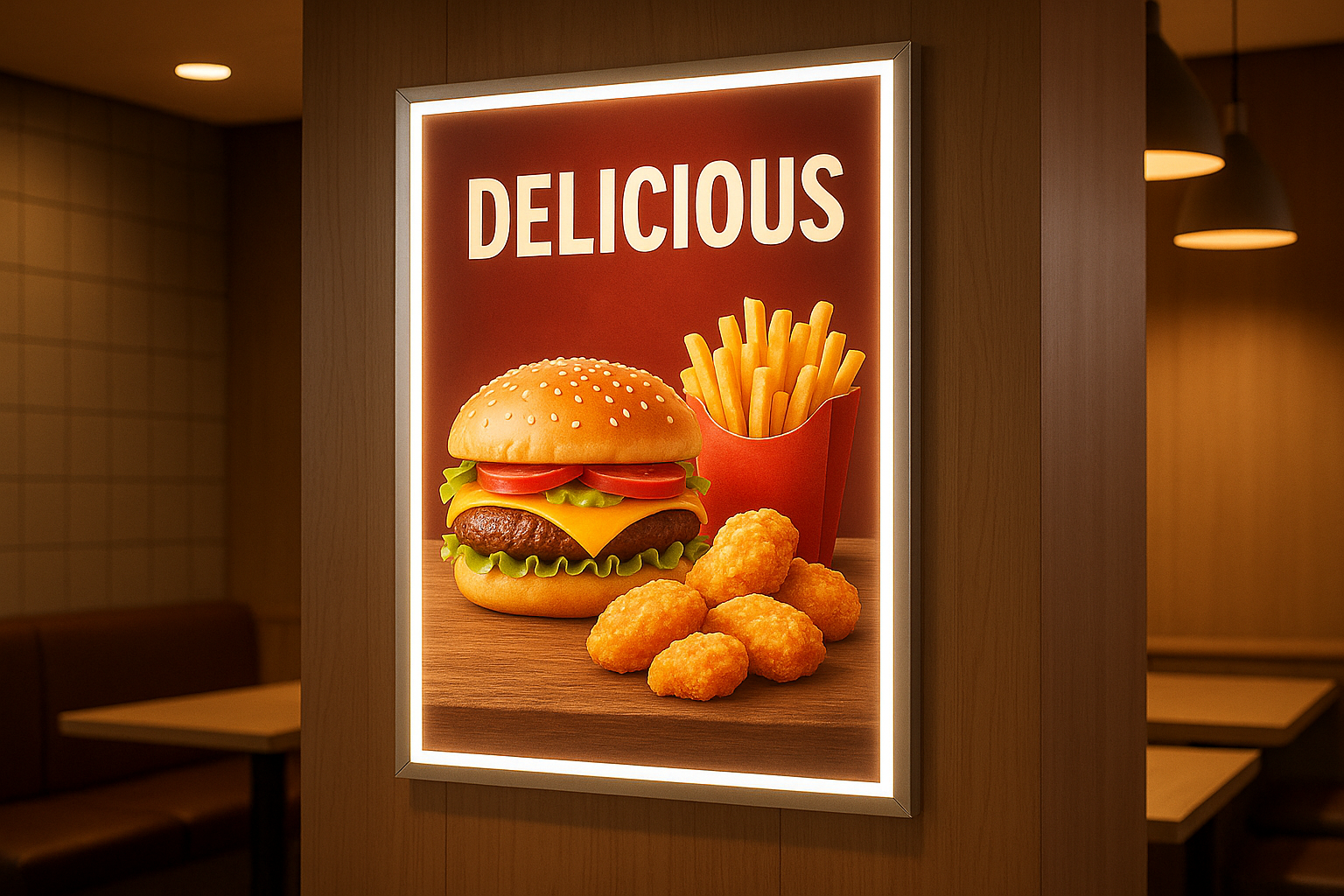 Ramki LED w fast foodzie – jak przyciągają uwagę i zwiększają sprzedaż ...